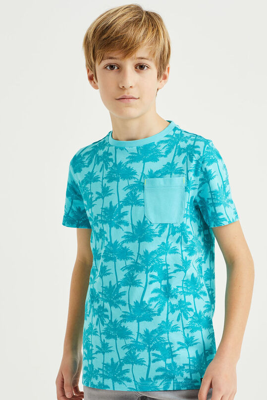 Jongens T-shirt met dessin, Lichtblauw