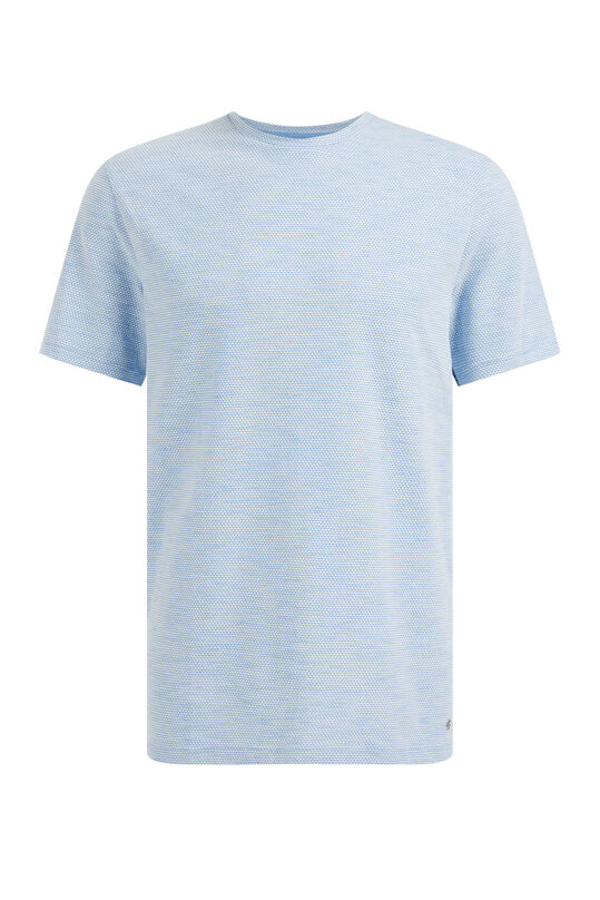 Heren tall fit T-shirt met dessin, Lichtblauw