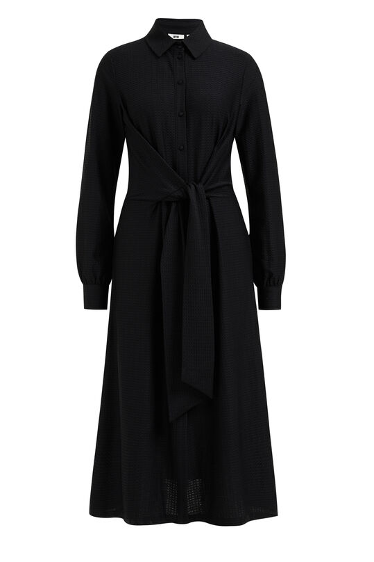 Dames jurk met structuur, Zwart