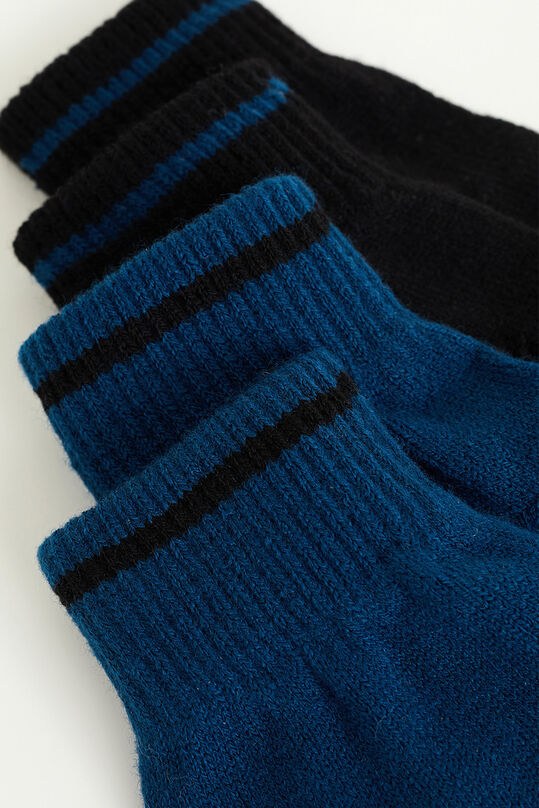 Jongens fijngebreide handschoenen, 2-pack, Blauw
