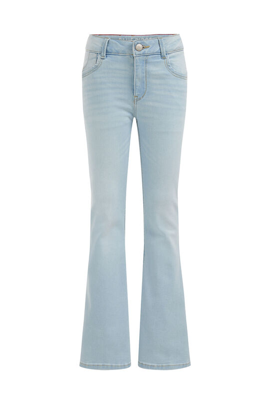 Meisjes flared jeans met stretch, Lichtblauw