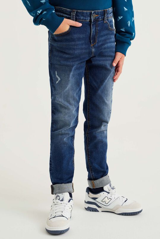 Jongens slim fit jeans, Marineblauw