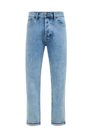 Heren tapered fit jeans met medium stretch, Lichtblauw