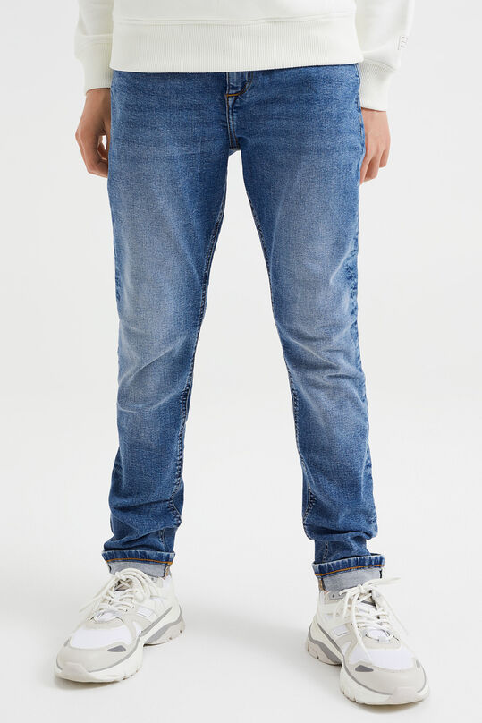 Jongens slim fit jeans met stretch, Donkerblauw