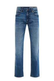 Heren regular fit jeans met medium stretch, Blauw