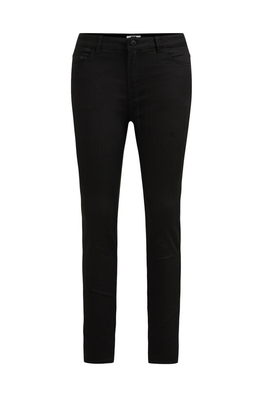 Dames high rise skinny jeans met stretch - Curve, Zwart