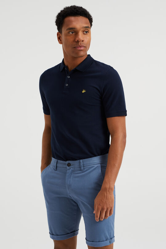 Heren tall fit polo, Donkerblauw