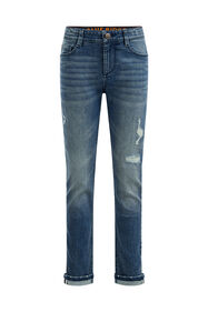 Jongens regular fit jeans met stretch, Blauw