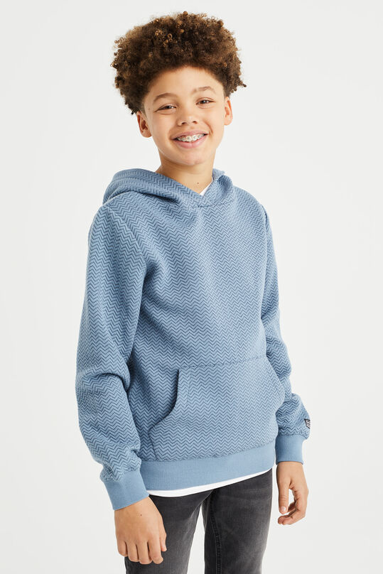 Jongens sweater met structuur, Grijsblauw