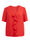 Dames blouse met ruches - Curve, Rood