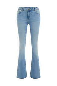 Dames mid rise bootcut jeans met stretch, Lichtblauw