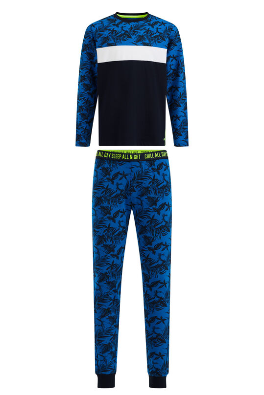 Jongens pyjamaset met dessin, Kobaltblauw