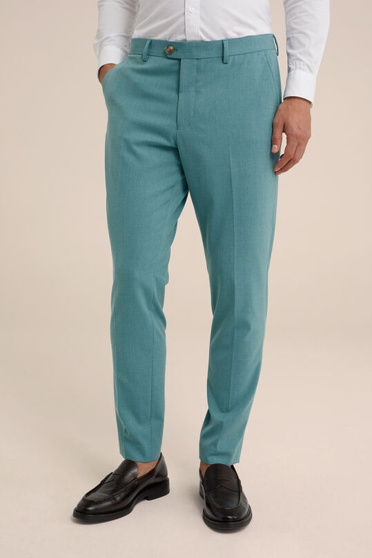 Heren slim fit pantalon, Groenblauw