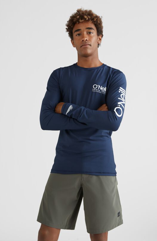 Heren O`Neill Cali Longsleeve UPF 50+ Sun Shirt Skin, Blauw