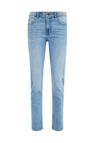 Dames Mid rise boyfriend fit jeans met comfortstretch, Lichtblauw