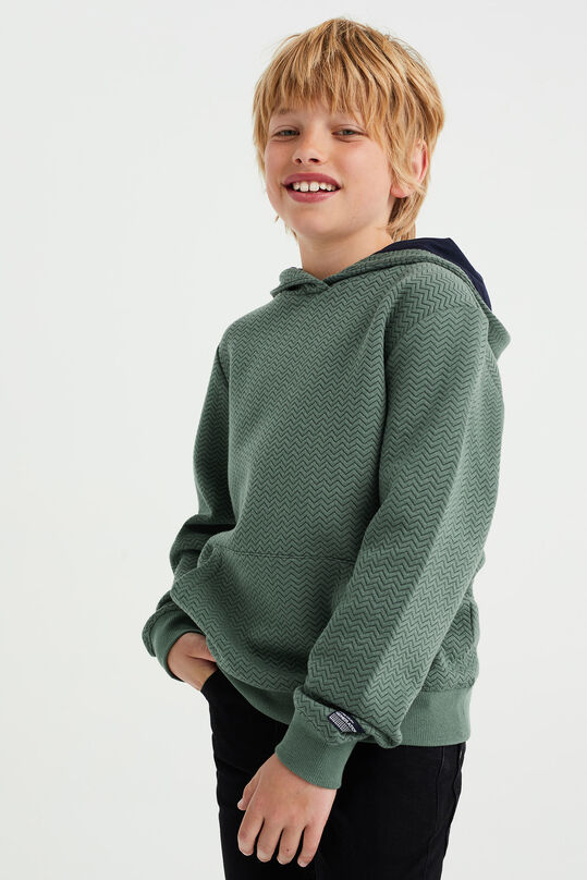Jongens sweater met structuur, Khaki
