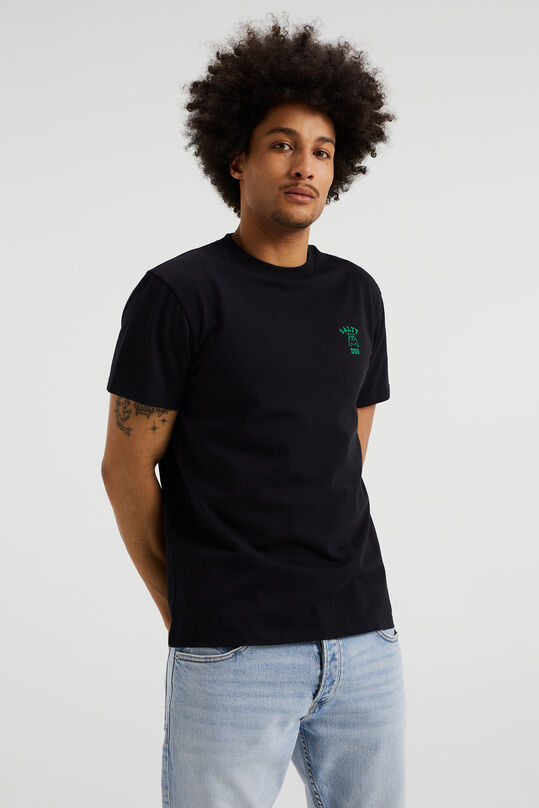 SaltyDog unisex T-shirt met opdruk, Zwart