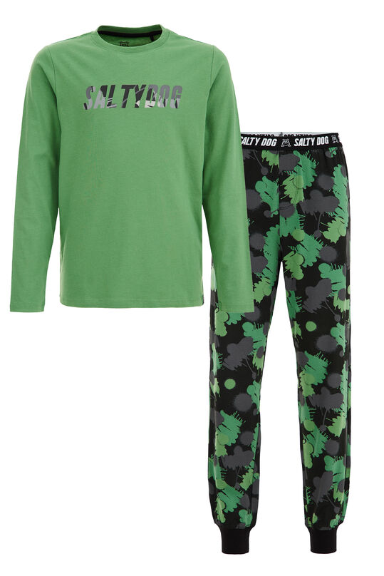 Jongens pyjamaset met dessin, Groen
