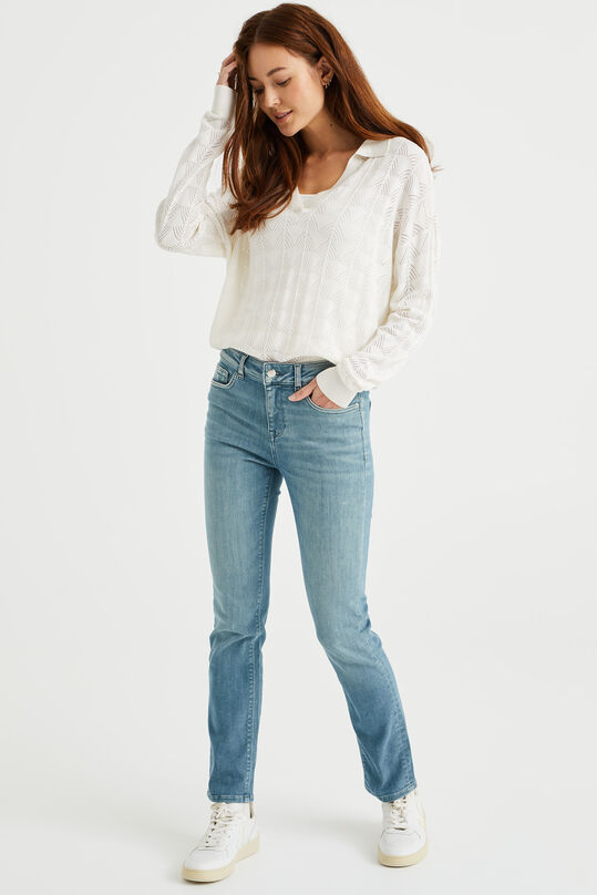 reductor husdyr Tropisk Dames mid rise slim fit jeans met comfort stretch | wefashion.nl