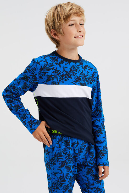 Jongens pyjamaset met dessin, Kobaltblauw