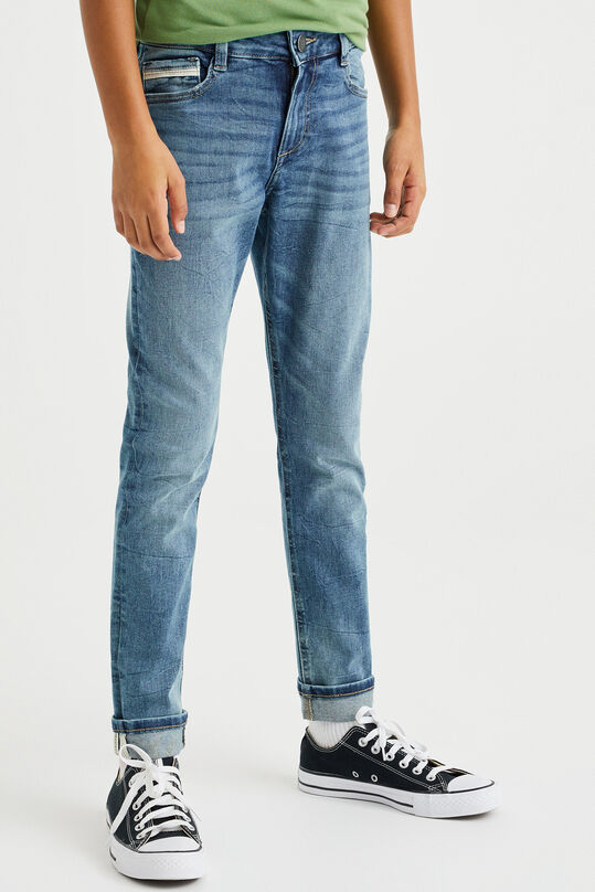 Jongens slim fit jeans met stretch, Blauw