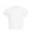 Meisjes cropped T-shirt van ribstof, Wit