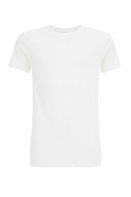 Jongens basic T-shirt met ronde hals, Wit