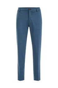 Heren slim fit pantalon, Grijsblauw
