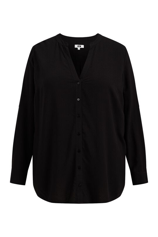Dames blouse met dessin - Curve, Zwart