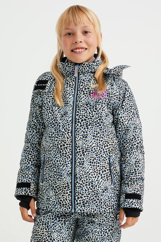 Meisjes ski-jas met dessin, Lichtblauw