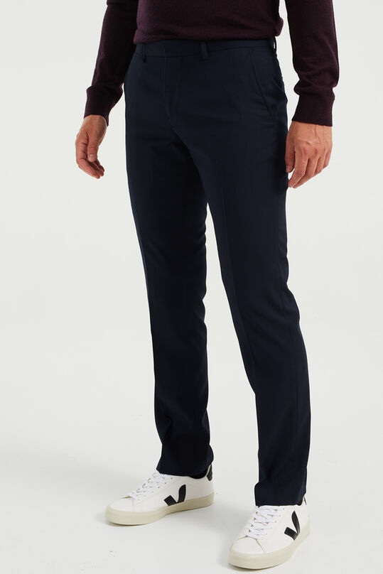 Heren regular fit pantalon, Marineblauw