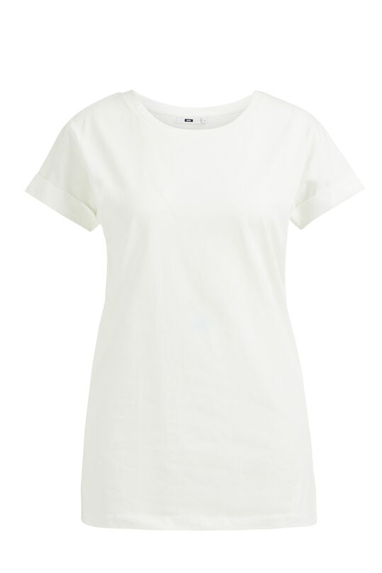 Dames longtee T-shirt van katoen, Wit