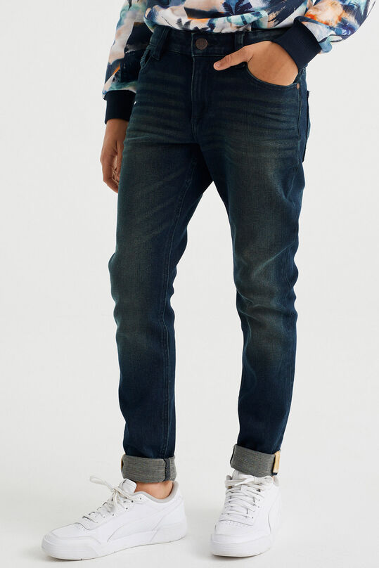 Jongens regular fit jeans van jog denim, Donkerblauw