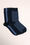 Heren fijngebreide gestreepte sokken, 5-pack, Marineblauw
