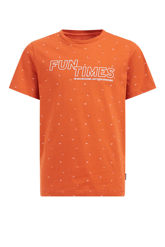Jongens T-shirt met dessin, Oranje
