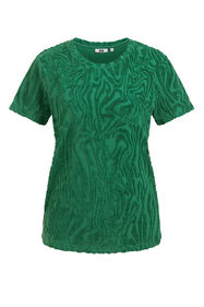 Dames T-shirt met structuur, Groen