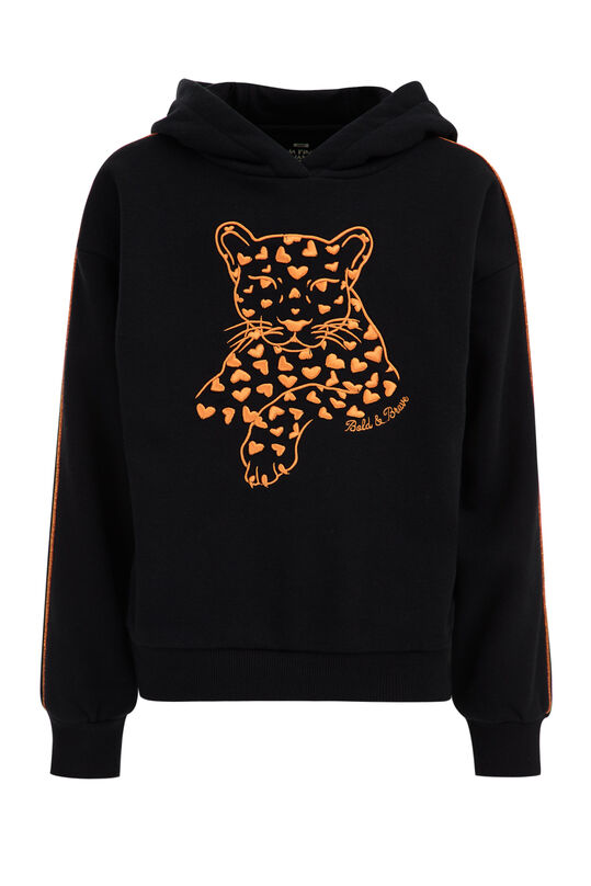 Meisjes sweater met embroidery, Zwart