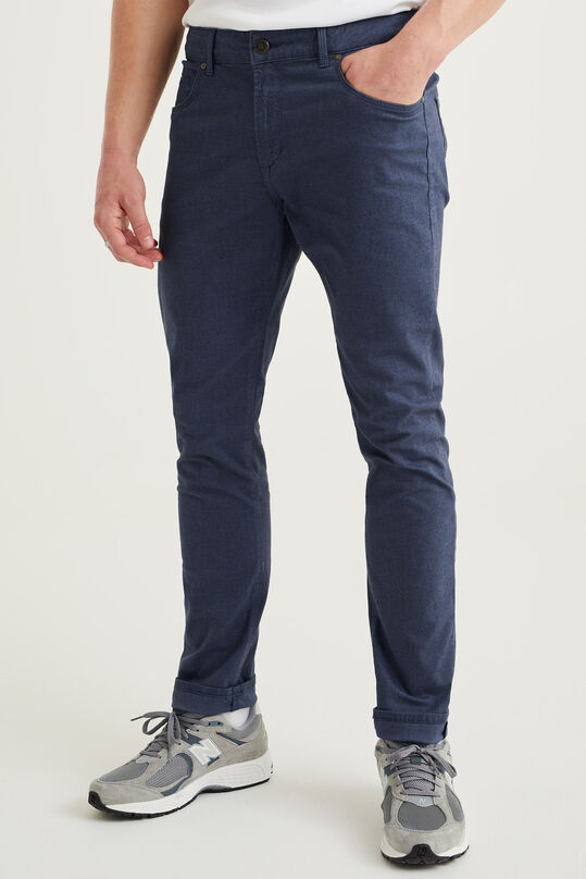 Heren slim fit jeans van jog denim, Donkerblauw