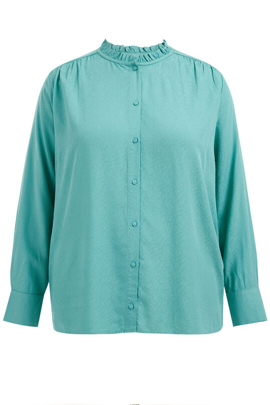 Dames blouse met structuur - Curve, IJsblauw