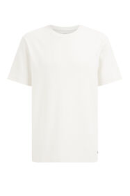 Heren T-shirt met structuur, Gebroken wit