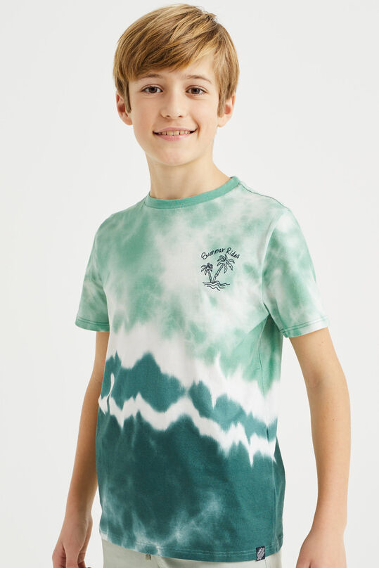 In tegenspraak natuurlijk Flipper Jongens T-shirt met tie-dye dessin | wefashion.nl