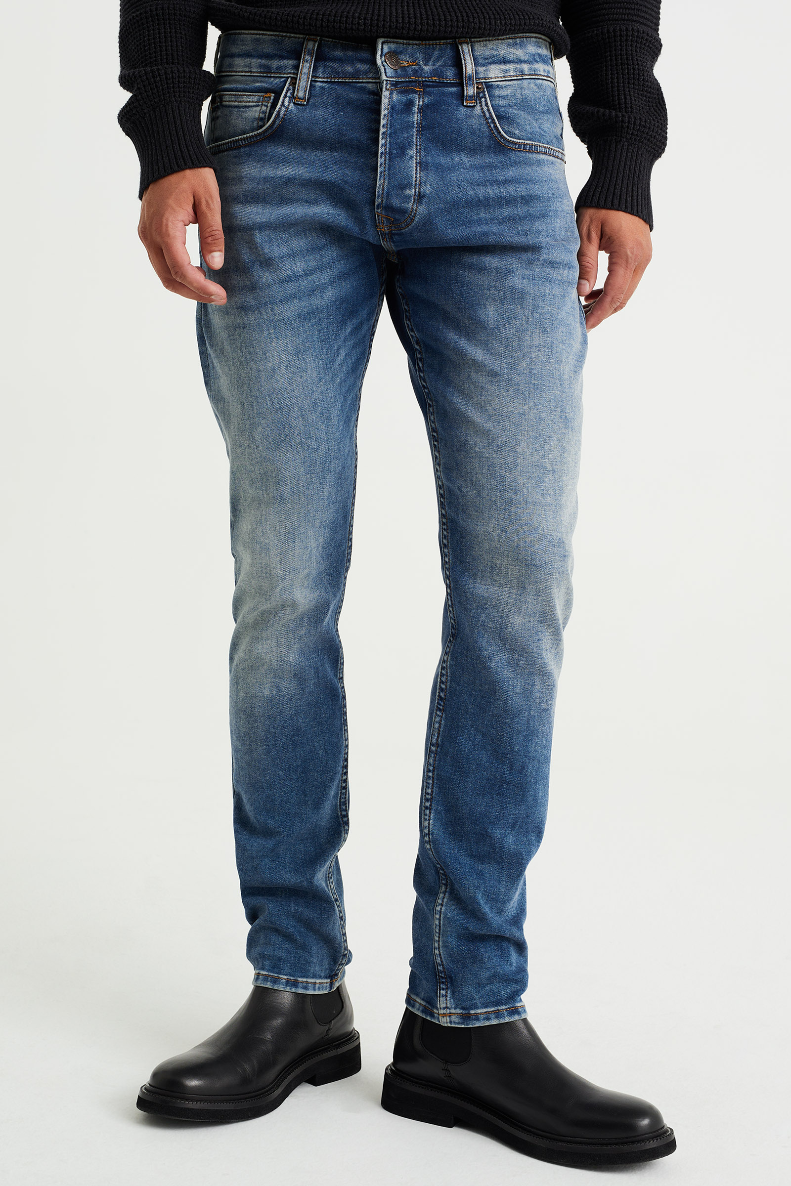 Heren Kleding voor voor Jeans voor Slim jeans A.P.C Katoen Slim-fit Jas in het Blauw voor heren 